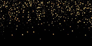 Altın yıldızlı, pırıl pırıl lüks konfeti. Scatt.