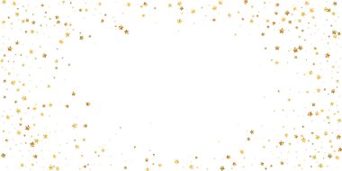 Altın yıldızlı, pırıl pırıl lüks konfeti. Scatt.