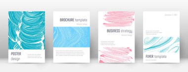 Kapak sayfası tasarımı şablonu. Minimalist broşür 