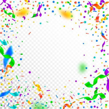 Flama ve konfeti. Festival tinsel ve ri folyo