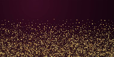 Altın yıldızlı, ışıl ışıl konfeti. Dağınık zm