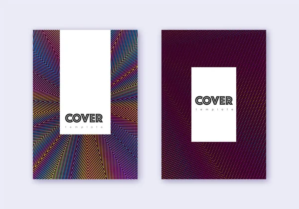 Hipster Cover Design Vorlagen Set. — Stockvektor