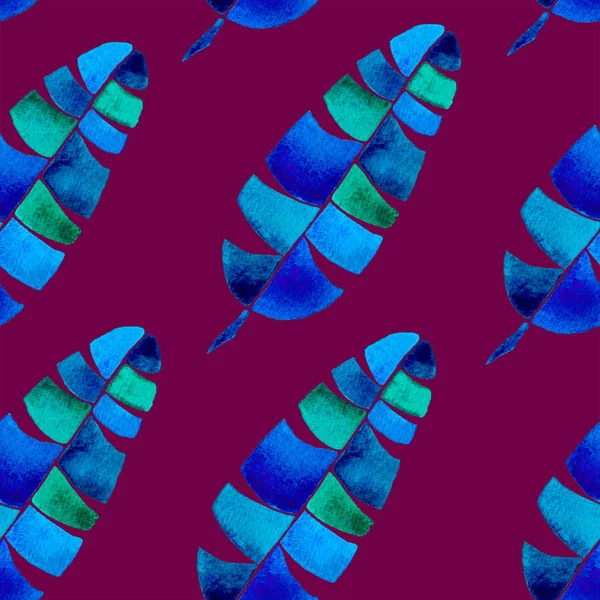 Tropical seamless pattern. Watercolor childlike pa — Stock Photo, Image