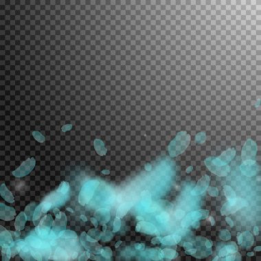 Turkuaz çiçek yaprakları dökülüyor. Narin rom.