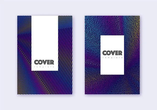 Hipster-Cover-Design-Vorlagen-Set. Regenbogenabstrakt — Stockvektor
