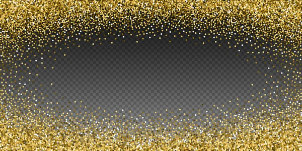 Kerek arany csillogó luxus csillogó konfetti. Hulladék — Stock Vector