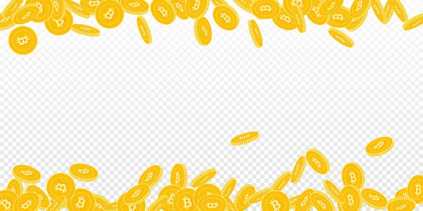 Bitcoin, internet valuta munten vallen. Scattere — Stockvector
