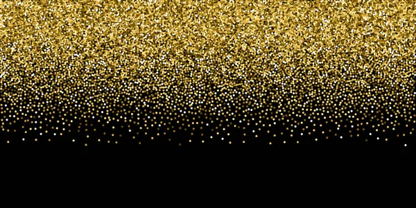 Rund guld glitter lyx mousserande konfetti. Rödspätta — Stock vektor