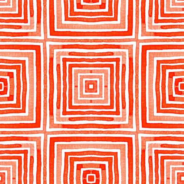 Rot Geometrisches Aquarell. Göttliche nahtlose Muster. — Stockfoto