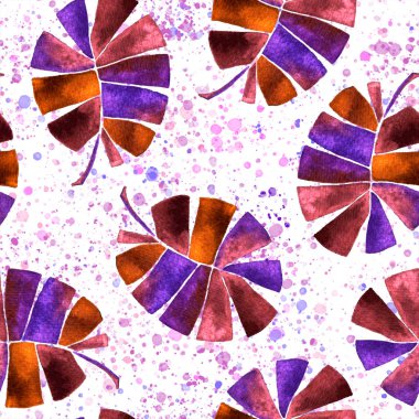 Tropikal seamless modeli. Suluboya çocukça dostum