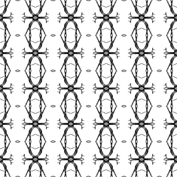 흑백 기하학적 원활한 패턴. 핸드 d — 스톡 사진