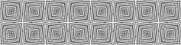 Nahtlose schwarze und weiße Border Scroll. Geometrisch — Stockfoto