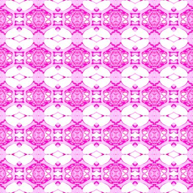 Pembe geometrik Dikişsiz desen. El çizilmiş waterc