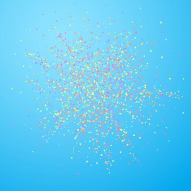 Şenlikli konfeti. Kutlama yıldızları. Renkli yıldız