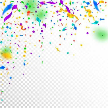 Flama ve konfeti. Festival tinsel ve ri folyo