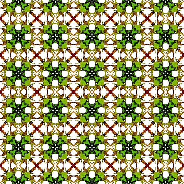Πορτοκαλί πράσινο γεωμετρικό μοτίβο. Κλήρωση χεριών — Φωτογραφία Αρχείου