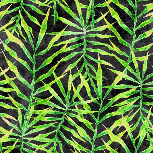 Tropikalny wzór. Akwarela Cierniste palm — Zdjęcie stockowe