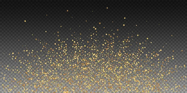 Confettis d'or confettis étincelants de luxe. Éparpillé — Image vectorielle