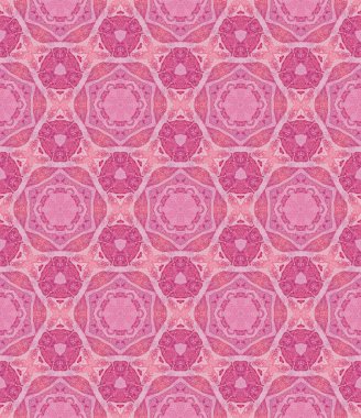 Kırmızı mavi madalyon Dikişsiz desen allover. El 