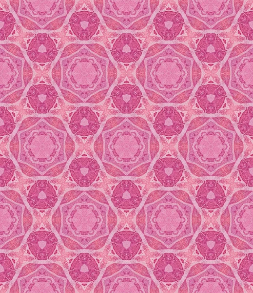 Kırmızı mavi madalyon Dikişsiz desen allover. El 