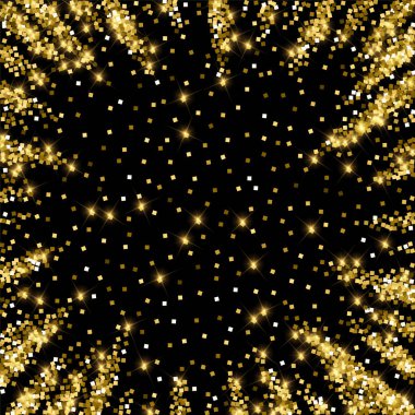 Işıl ışıl altın konfeti. Scattere