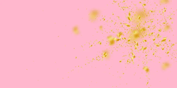 Szerpentin és konfetti. Arany talmi és fólia: ribbo — Stock Vector