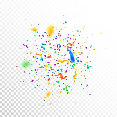 Flama ve konfeti. Renkli tinsel ve folyo r