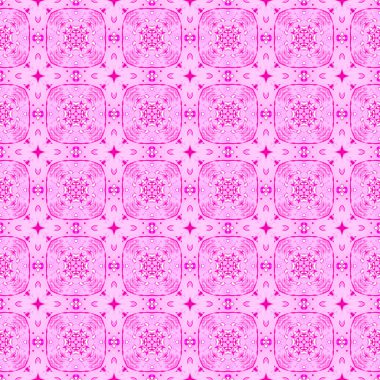 Pembe geometrik Dikişsiz desen. El çizilmiş waterc