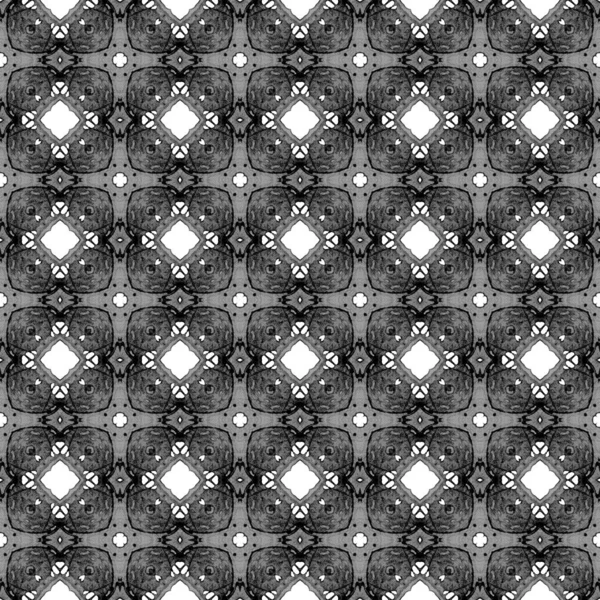 Черно-белый геометрический бесшовный рисунок. Од. — стоковое фото