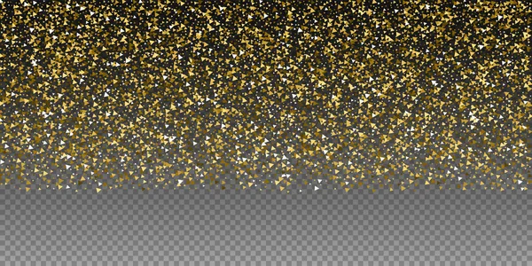 Gouden driehoeken luxe sprankelende confetti. Scattere — Stockvector