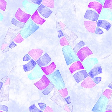 Tropikal seamless modeli. Suluboya saf palm l