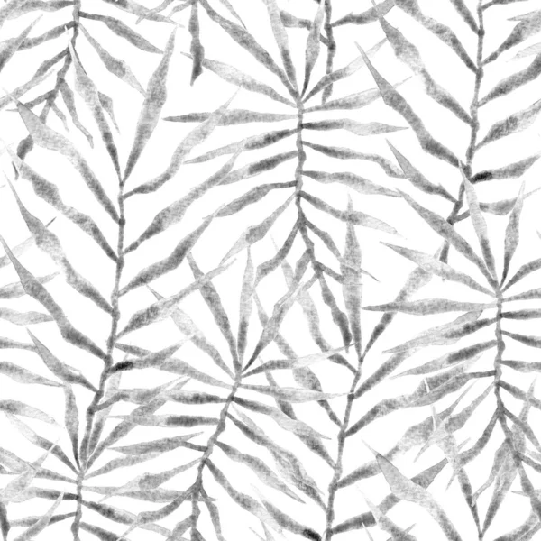 Tropikal seamless modeli. Suluboya dikenli palm 