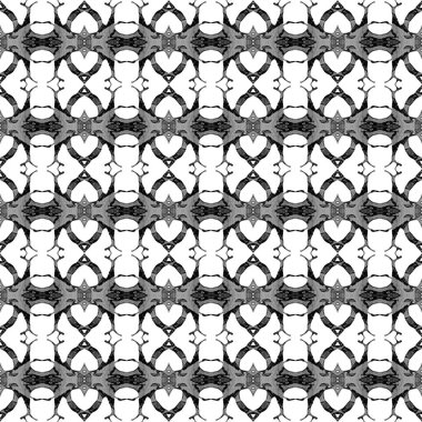 Siyah ve beyaz geometrik Dikişsiz desen. El d