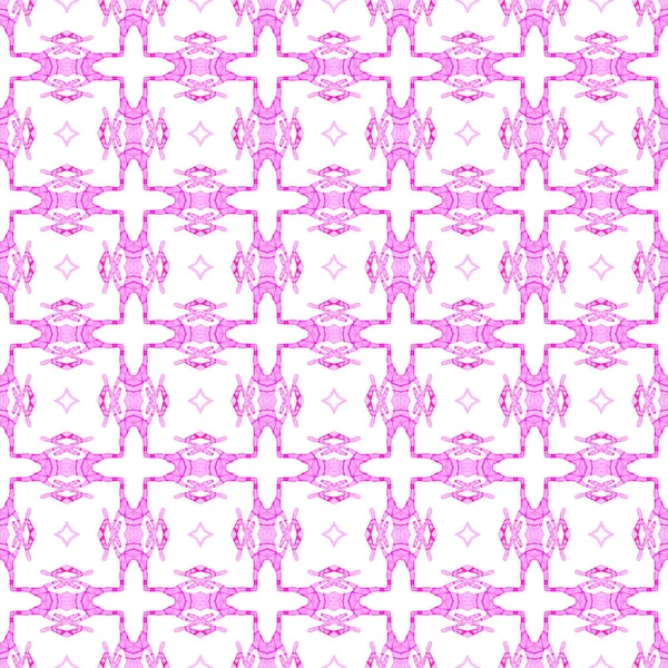 Pink geometric seamless pattern. Hand drawn waterc