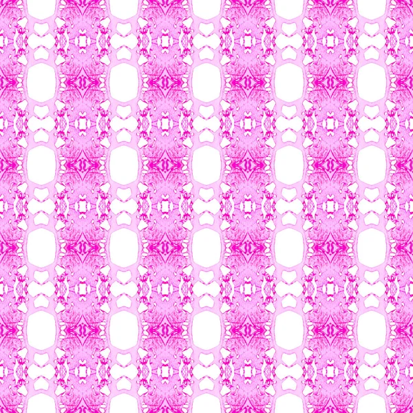 Różowy geometryczny bezszwowy wzór. Ręcznie rysowane waterc — Zdjęcie stockowe
