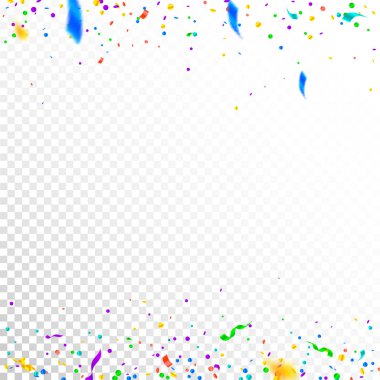 Flama ve konfeti. Renkli tinsel ve folyo r