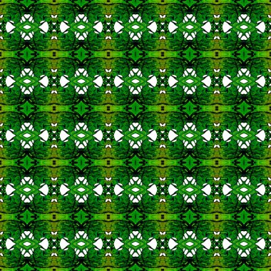 Turuncu yeşil geometrik Dikişsiz desen. El beraberlik