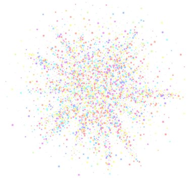 Şenlikli konfeti. Kutlama yıldızları. Renkli yıldız