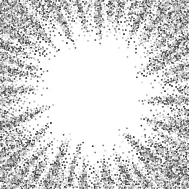 Yuvarlak gümüş parıltılı, ışıltılı konfeti. Kare