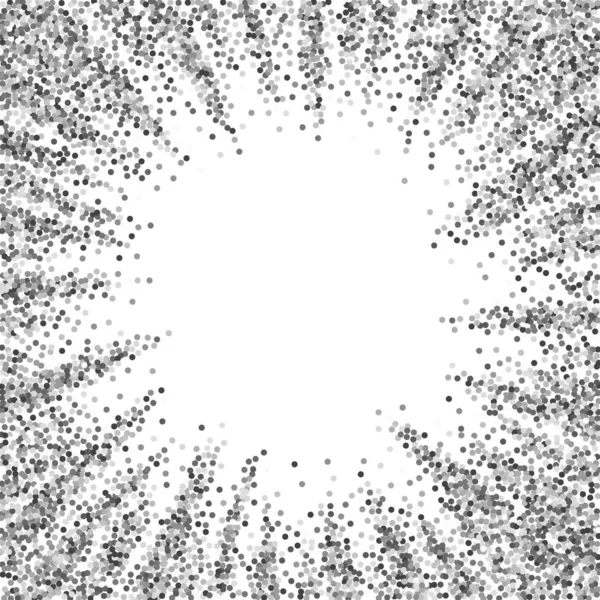 Runde silberglitzernde Luxus funkelnde Konfetti. Sc — Stockvektor