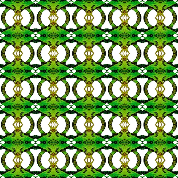 Помаранчевий зелений геометричний безшовний візерунок. Малювання рук — стокове фото