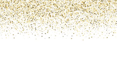Altın üçgenler, ışıl ışıl konfeti. Scattere