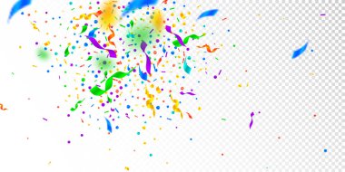 Flama ve konfeti. Festival tinsel ve ri folyo