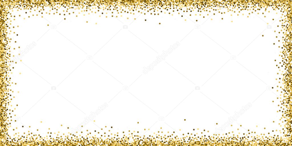 Round gold glitter luxury sparkling confetti. Scat