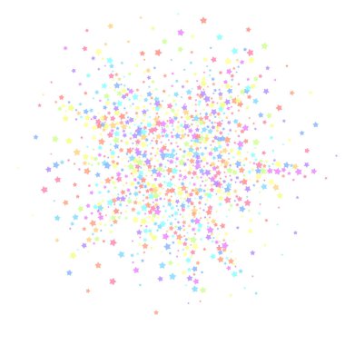 Şenlikli konfeti. Kutlama yıldızları. Renkli yıldız