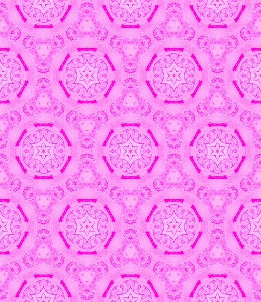 핑크 메달리온 오버 원활한 패턴. 핸드 드로우 — 스톡 사진