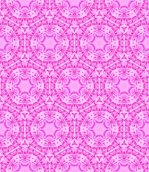 Roze medaillon allover naadloze patroon. Hand tekenen — Stockfoto