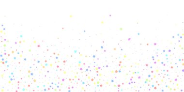 Şenlikli konfeti. Kutlama yıldızları. Renkli yıldız