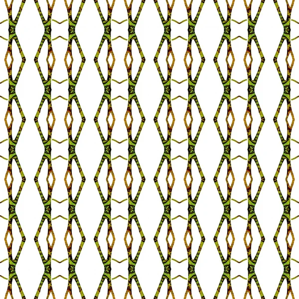 Oranžový zelený geometrický vzor. Ruční kreslení — Stock fotografie