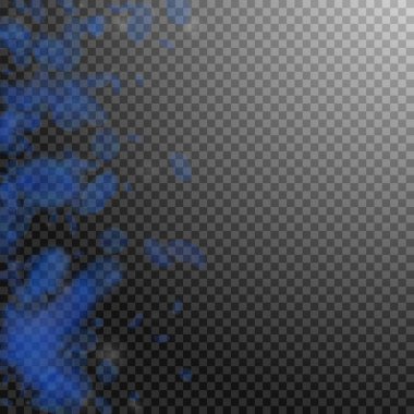 Koyu mavi çiçek yaprakları dökülüyor. Pozitif rom